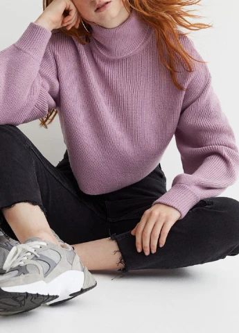 Світло-фіолетовий демісезонний светр H&M