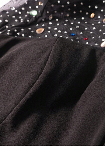 Черное вечернее платье годе, платье-кейп SHEIN однотонное