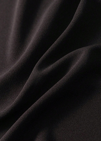 Черное вечернее платье годе, платье-кейп SHEIN однотонное