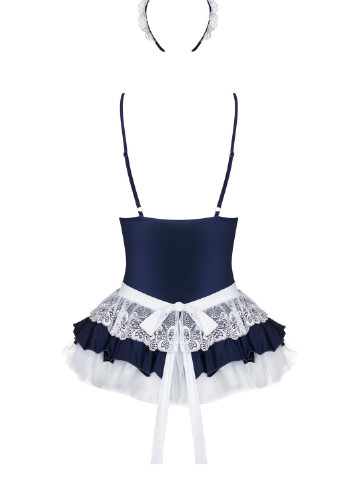 Білий демісезонний еротичний ігровий костюм ( обруч, болі, спідничка) Obsessive