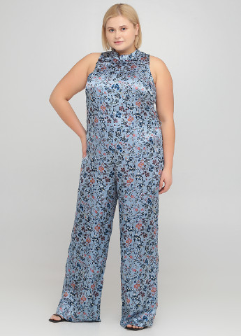 Комбинезон Glamorous комбинезон-брюки цветочный синий кэжуал полиэстер