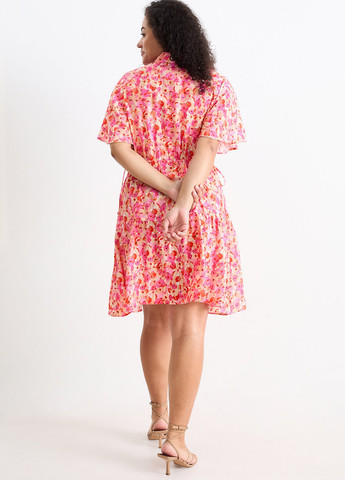 Комбинированное кэжуал платье а-силуэт C&A с цветочным принтом