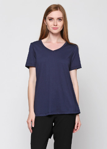 Темно-синяя летняя футболка Fransa