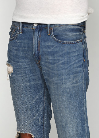 Синие демисезонные прямые джинсы Gap