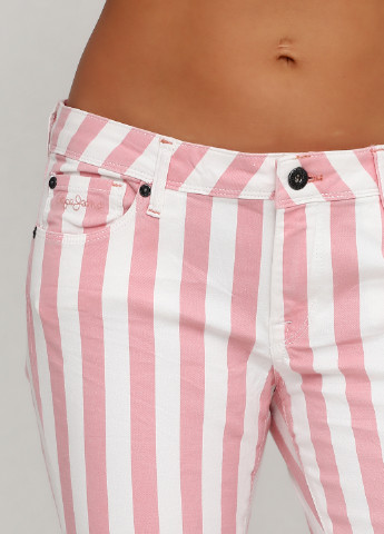 Розовые джинсовые летние зауженные брюки Pepe Geaemo