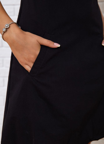 Черное кэжуал платье платье-майка Ager в полоску