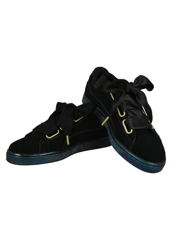 Кроссовки 362714-03 Puma Suede чёрные демисезоны (317265595)