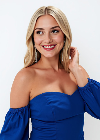 Синяя блуза Mohito