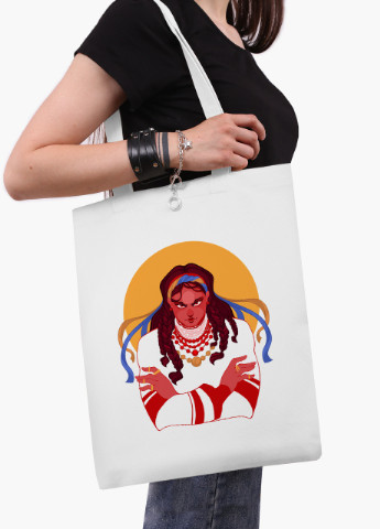 Еко сумка Українка (9227-3768-4) біла класична MobiPrint (253109736)