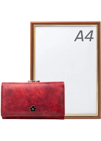 Жіночий шкіряний гаманець 14,5х8,5х3 см 4U Cavaldi (195538629)
