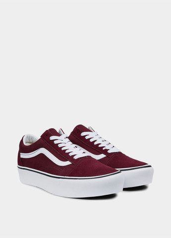 Бордовые кеды Vans Old Skool Platform