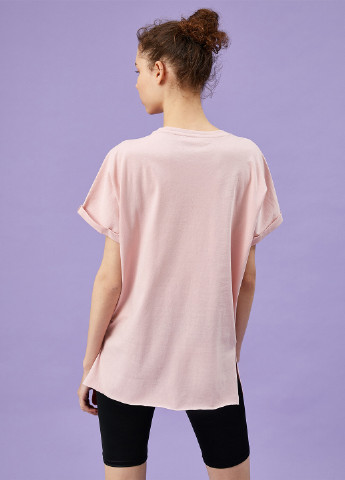 Розово-лиловая летняя футболка KOTON