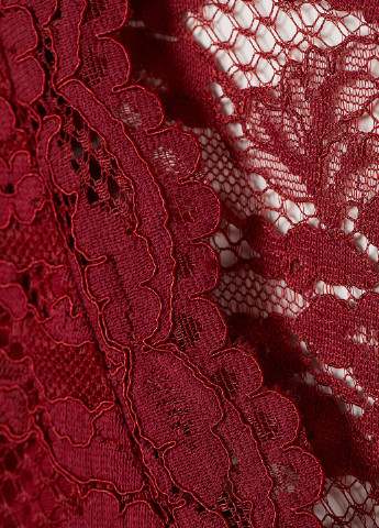 Темно-красное кэжуал платье клеш H&M однотонное