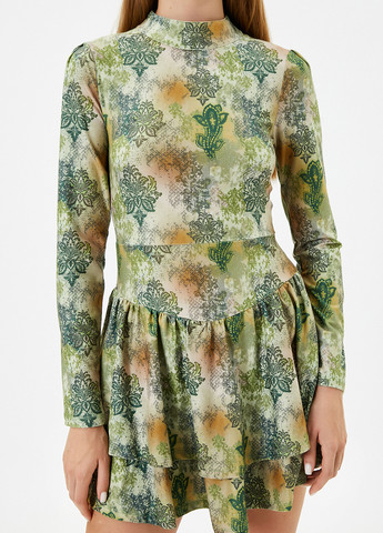 Зеленое кэжуал платье KOTON с рисунком