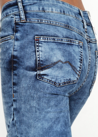 Голубые демисезонные скинни джинсы Mustang