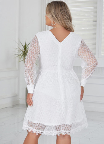 Білий коктейльна, кежуал сукня SHEIN однотонна