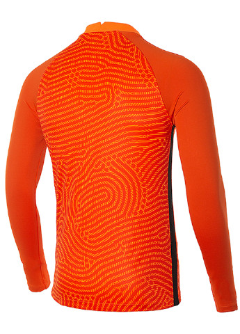 Оранжевый демисезонный спортивный лонгслив Nike с абстрактным узором