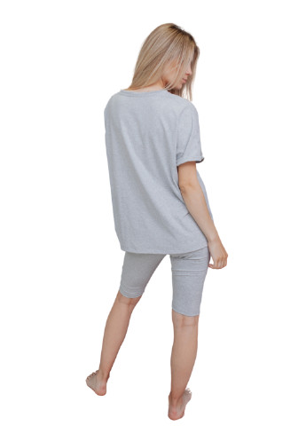 Футболка для беременных оверсайз з сектором для кормления HN - (230455327)