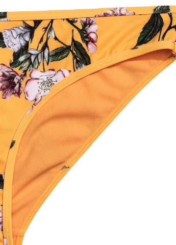 Желтые купальные трусики с цветочным принтом H&M
