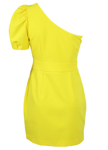 Желтое кэжуал платье Zara однотонное