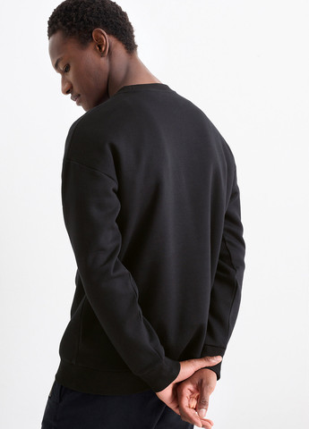 Черный свитшот C&A новогодний без декора (353087010)