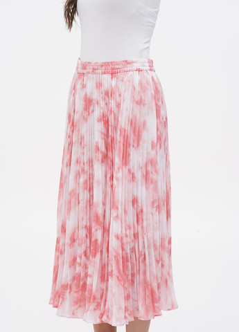 Розовая кэжуал с абстрактным узором юбка Michael Kors плиссе