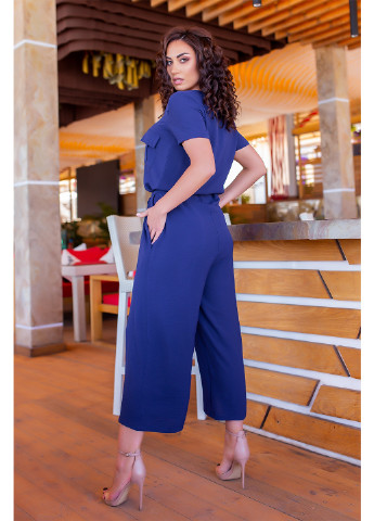 Комбінезон Lady Style комбінезон-брюки однотонний синій кежуал поліестер