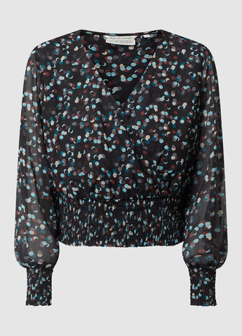 Чорна блуза на запах Tom Tailor