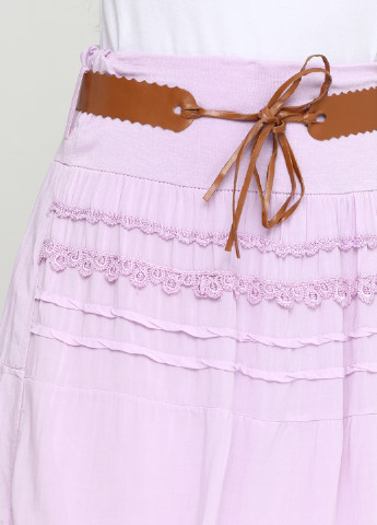 Сиреневая кэжуал однотонная юбка Moda in Italy клешированная
