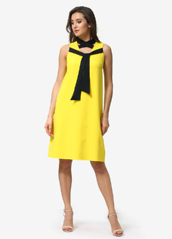 Жовтий кежуал сукня, сукня а-силует Lada Lucci