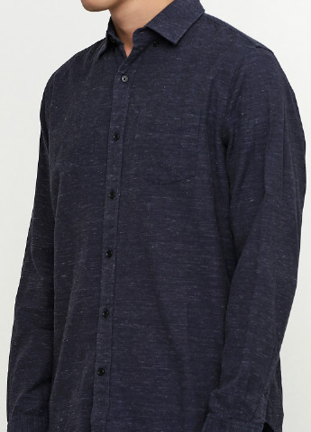Серо-синяя кэжуал рубашка меланж Gap с длинным рукавом