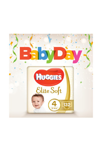 Подгузники Elite Soft 4 (8-14 кг) BOX, (132 шт.) Huggies (130948075)