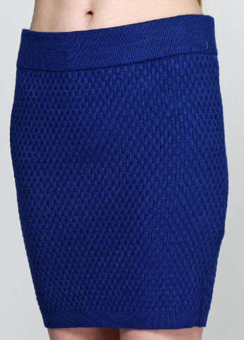 Синяя кэжуал однотонная юбка Cache Cache