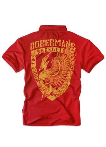 Красная футболка-футболка поло dobermans tsp164rd для мужчин Dobermans Aggressive