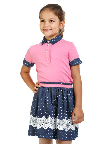 Розовая летняя футболка с коротким рукавом Kids Couture