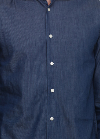 Синяя кэжуал рубашка в полоску Celio