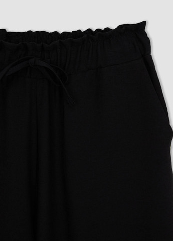 Черные кэжуал летние брюки DeFacto