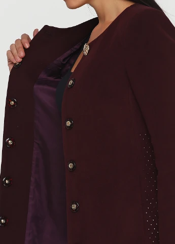 Сливове демісезонне Пальто Sassofono