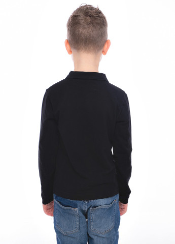 Черная детская футболка-поло для мальчика Vidoli однотонная