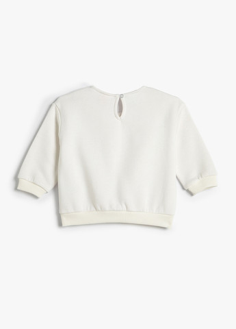 KOTON світшот однотонний молочний кежуал бавовна