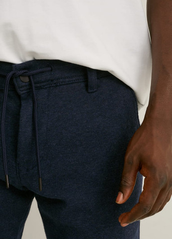 Темно-синие кэжуал демисезонные чиносы брюки C&A