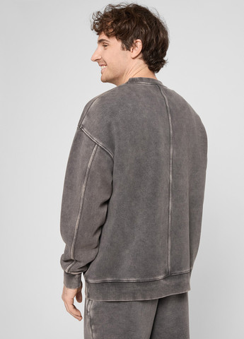 Серый свитшот PRPY варенка потертости, вышивка (366302630)