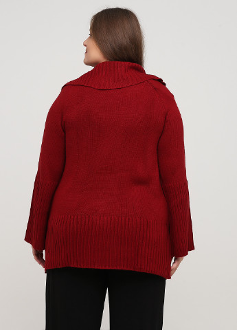 Бордовый зимний свитер Sheego