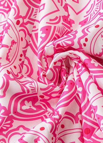 Розовое кэжуал платье рубашка SHEIN с орнаментом