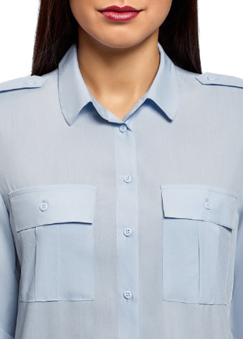 Синя демісезонна блуза Oodji