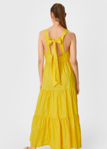 Желтое кэжуал платье C&A однотонное