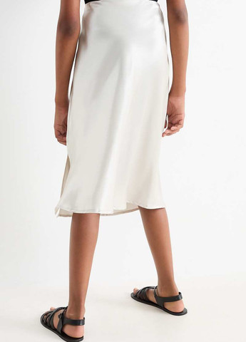 Светло-серая кэжуал однотонная юбка C&A