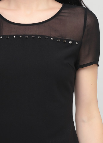 Черное коктейльное платье футляр Vero Moda однотонное
