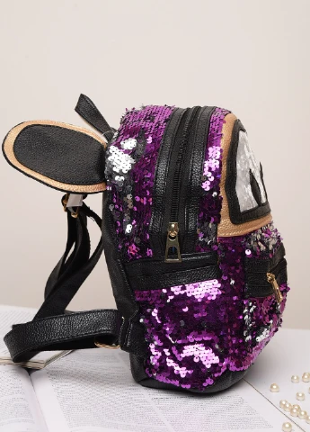 Рюкзак с пайетками детский фиолетовый Let's Shop (254369877)