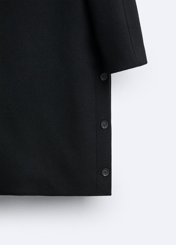 Черное демисезонное Пальто оверсайз Zara